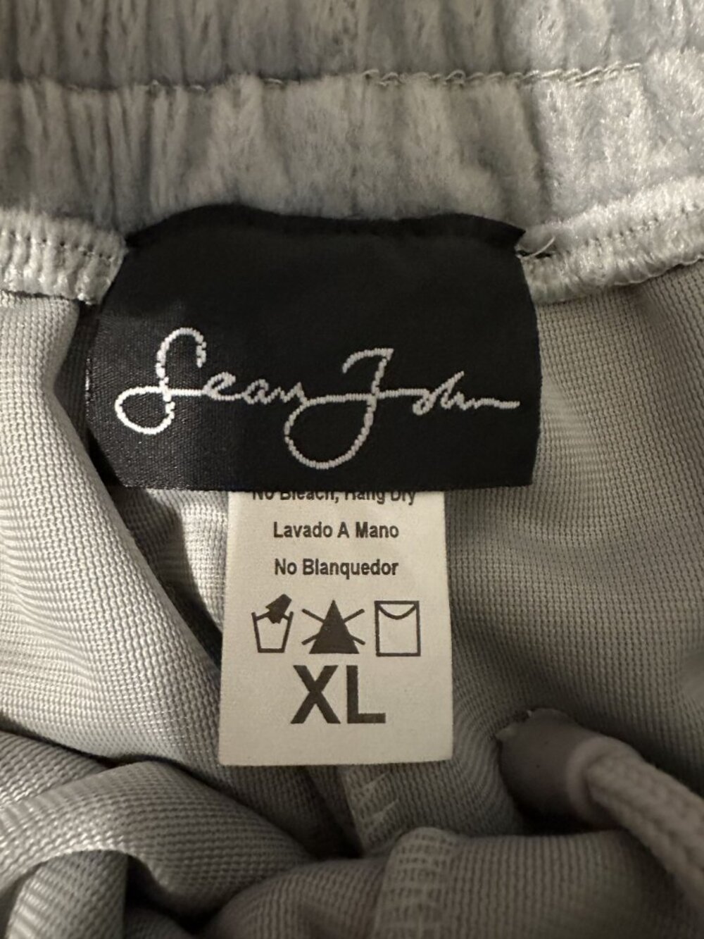 Gray Velour Hoodie & Jogger Set With Drawstring & Embroidered Logo (Sean Jean) - Picture 10 of 11